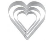 Tala Set of 3 Stainless Steel Heart Shaped Cutters